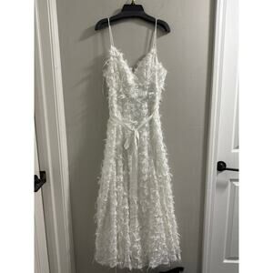 🔥FLASH SALE🔥 ModCloth Forever Unique A Taste for Texture Midi Dress Bridal White